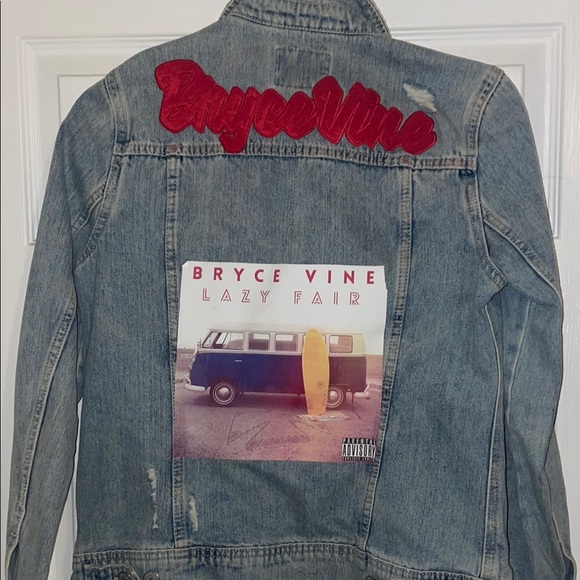Old Navy Jackets & Blazers - Denim Jacket with Red Bryce Vine Patch